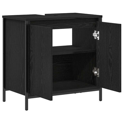 Mobile Lavabo da Bagno Nero 60x34,5x60 cm | homemem39