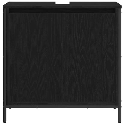 Mobile Lavabo da Bagno Nero 60x34,5x60 cm | homemem39