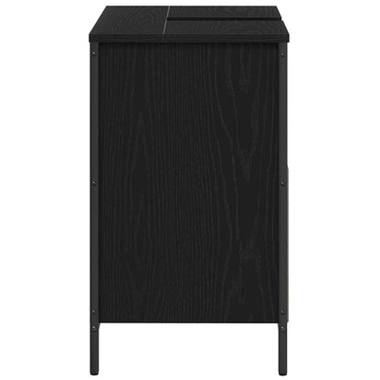 Mobile Lavabo da Bagno Nero 60x34,5x60 cm | homemem39