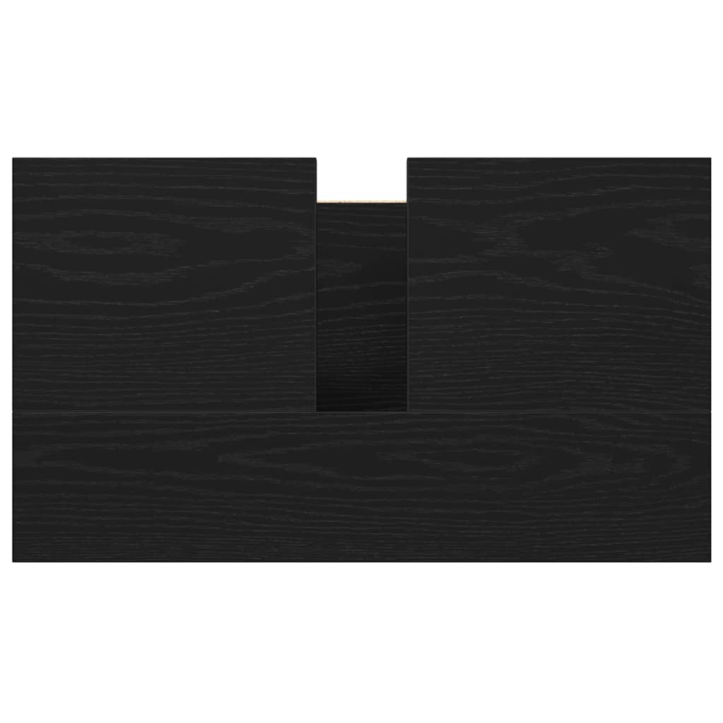 Mobile Lavabo da Bagno Nero 60x34,5x60 cm | homemem39