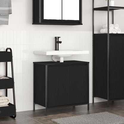 Mobile Lavabo da Bagno Nero 60x34,5x60 cm | homemem39