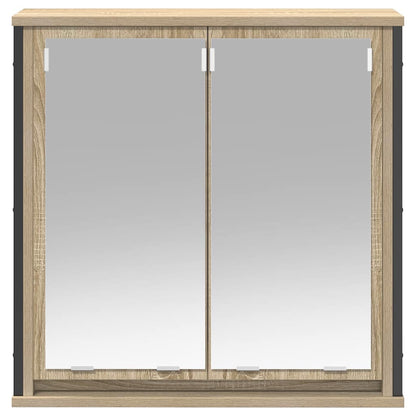 Pensile da Bagno con Specchio Rovere Sonoma 60x21x60 cm | homemem39