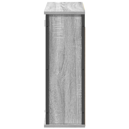 Pensile da Bagno con Specchio Grigio Sonoma 60x21x60 cm | homemem39