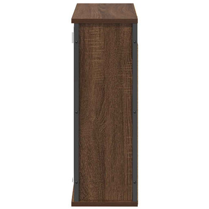Pensile da Bagno con Specchio Rovere Marrone 60x21x60 cm | homemem39