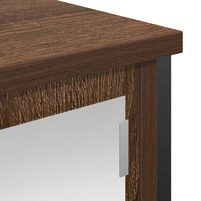 Pensile da Bagno con Specchio Rovere Marrone 60x21x60 cm | homemem39