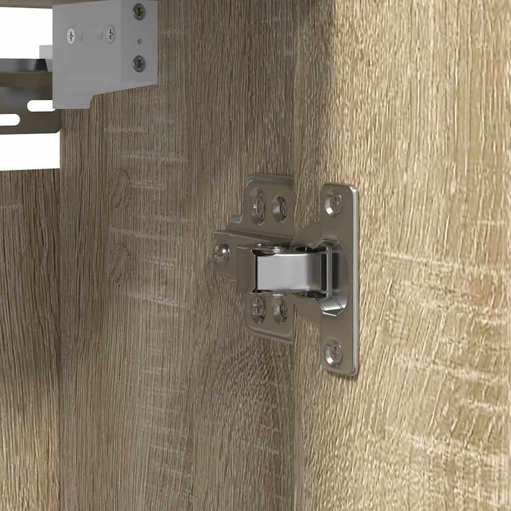 Pensile da Bagno con Specchio Rovere Sonoma 50x21x60 cm