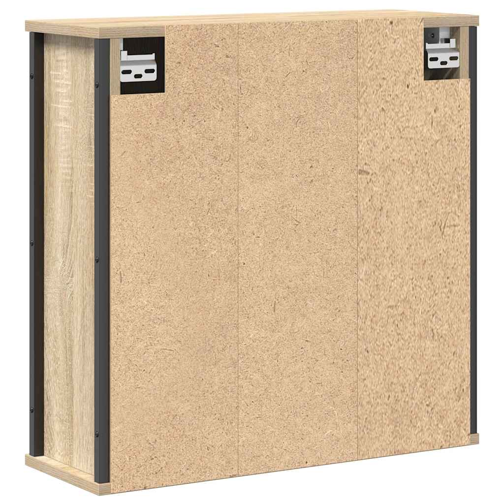 Pensile da Bagno con Specchio Rovere Sonoma 50x21x60 cm | homemem39