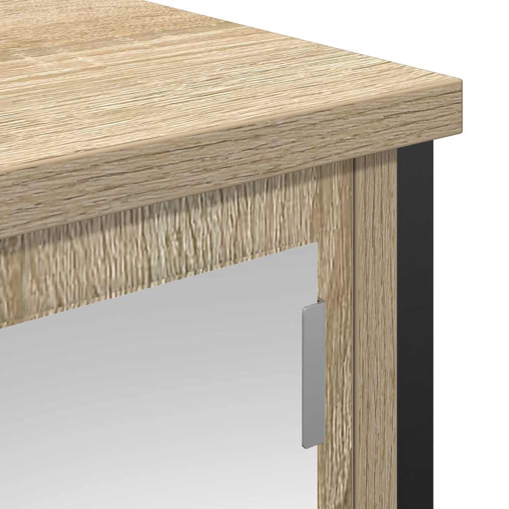 Pensile da Bagno con Specchio Rovere Sonoma 50x21x60 cm | homemem39