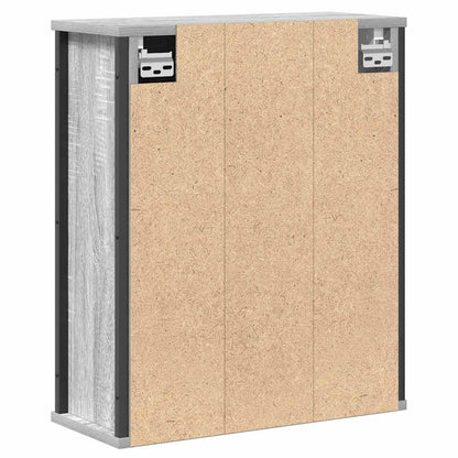 Pensile da Bagno con Specchio Grigio Sonoma 50x21x60 cm | homemem39