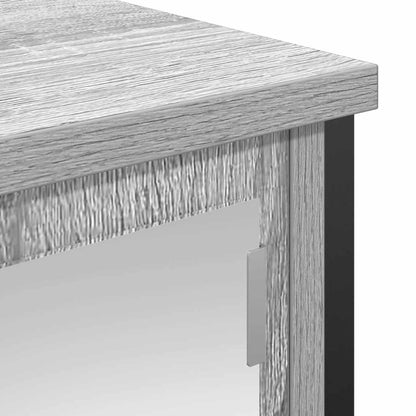 Pensile da Bagno con Specchio Grigio Sonoma 50x21x60 cm | homemem39