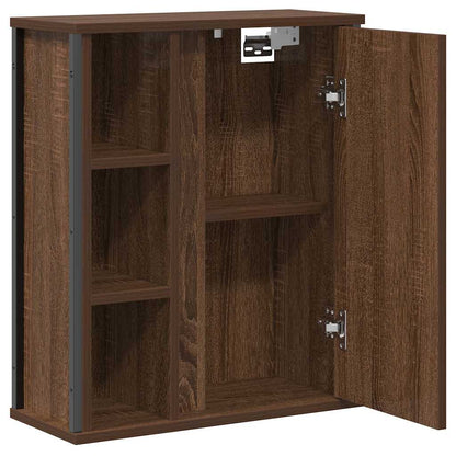 Pensile da Bagno con Specchio Rovere Marrone 50x21x60 cm | homemem39