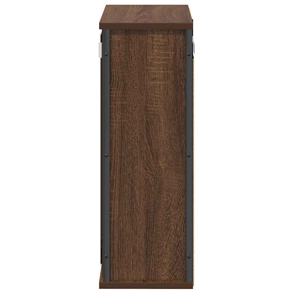 Pensile da Bagno con Specchio Rovere Marrone 50x21x60 cm | homemem39