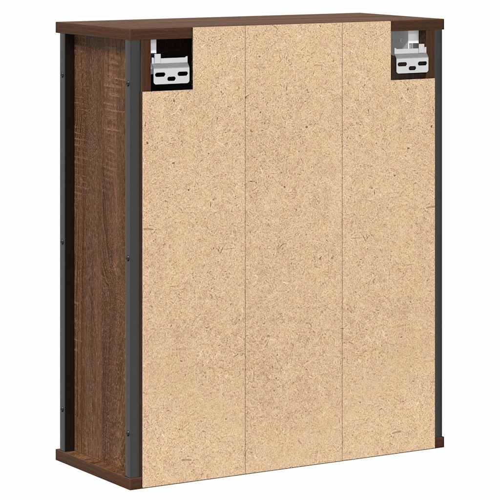 Pensile da Bagno con Specchio Rovere Marrone 50x21x60 cm | homemem39
