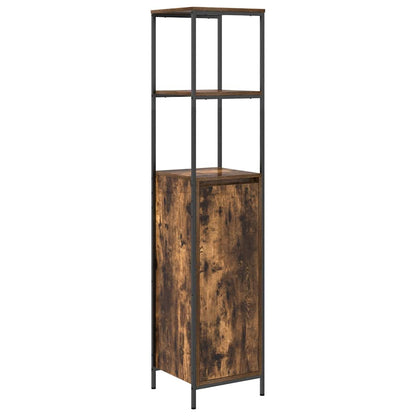 Mobile da Bagno con Ripiani Rovere Fumo 36x35x165 cm | homemem39