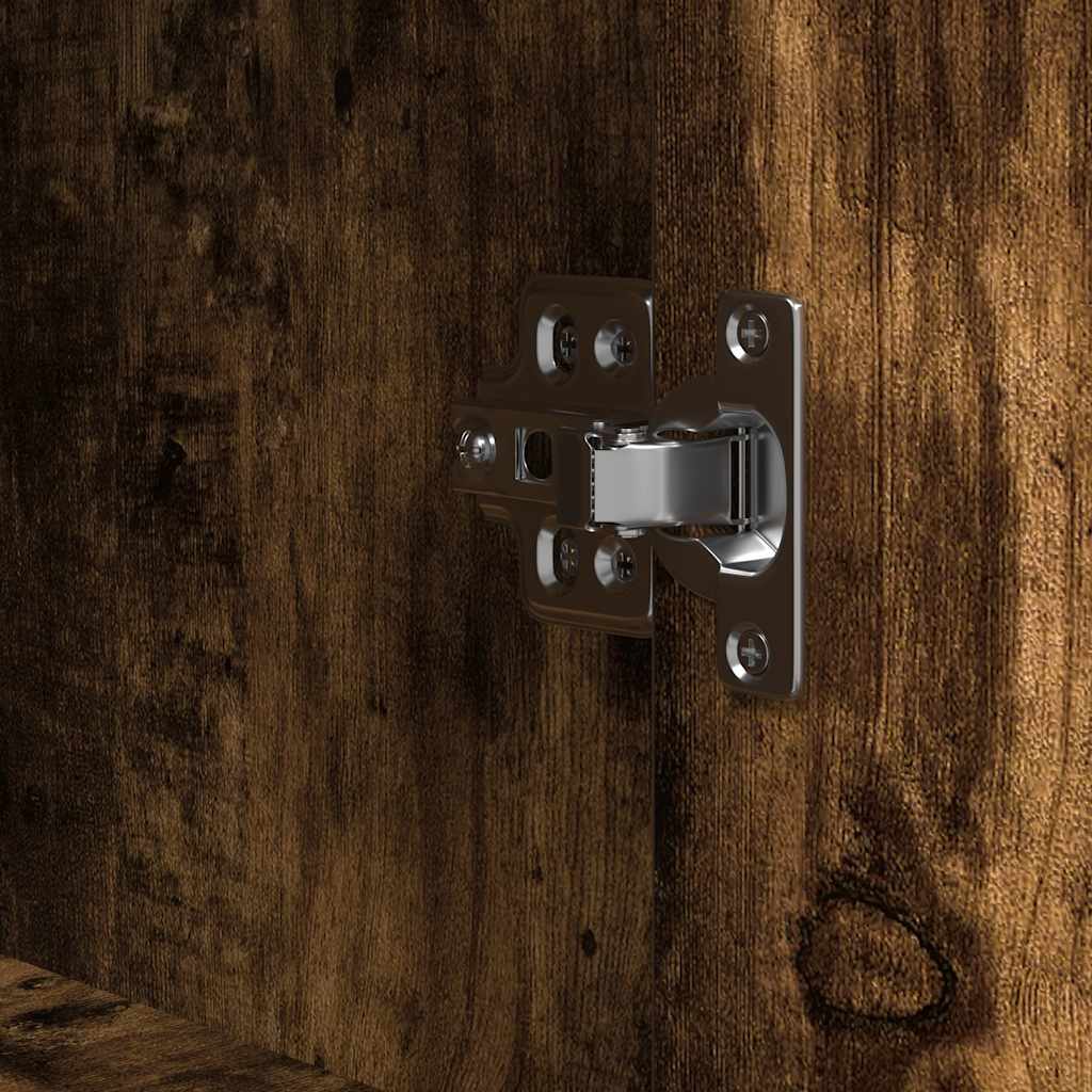 Mobile da Bagno con Ripiani Rovere Fumo 36x35x165 cm