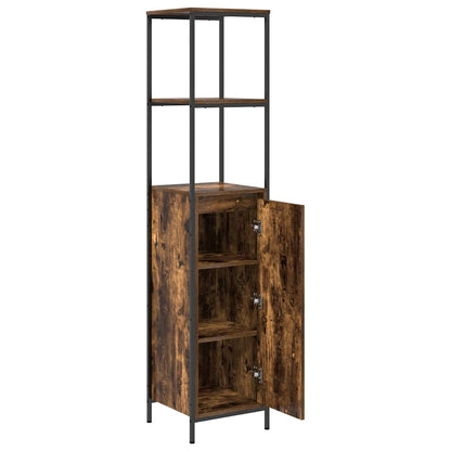Mobile da Bagno con Ripiani Rovere Fumo 36x35x165 cm | homemem39