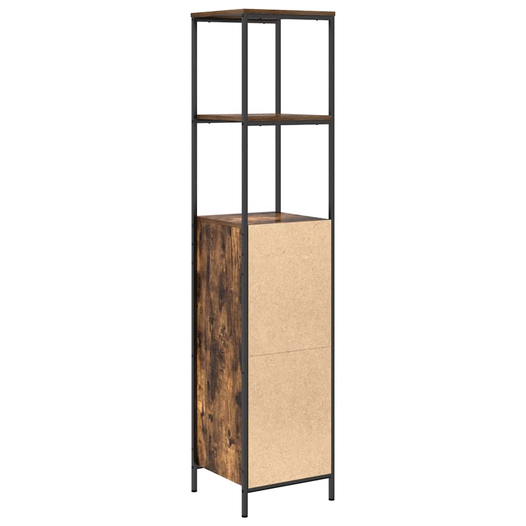 Mobile da Bagno con Ripiani Rovere Fumo 36x35x165 cm | homemem39