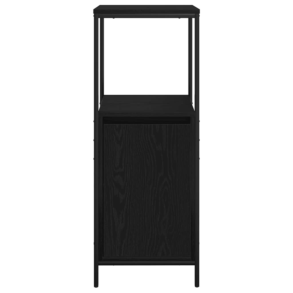 Mobile da Bagno con Ripiani Rovere Nero 36x35x95 cm | homemem39