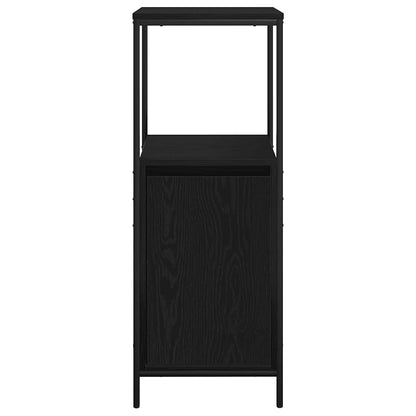 Mobile da Bagno con Ripiani Rovere Nero 36x35x95 cm | homemem39