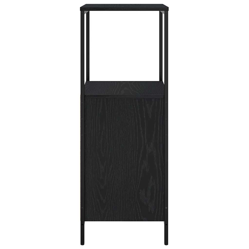 Mobile da Bagno con Ripiani Rovere Nero 36x35x95 cm | homemem39