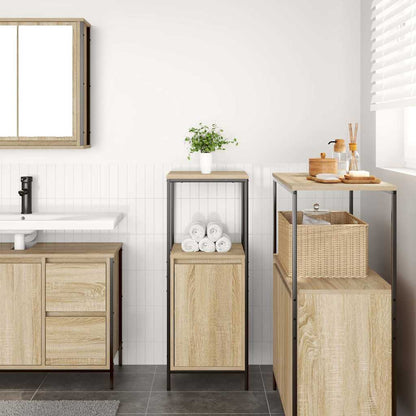 Mobile da Bagno con Ripiani Rovere Sonoma 36x35x95 cm | homemem39
