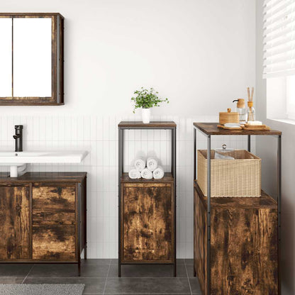 Mobile da Bagno con Ripiani Rovere Fumo 36x35x95 cm | homemem39