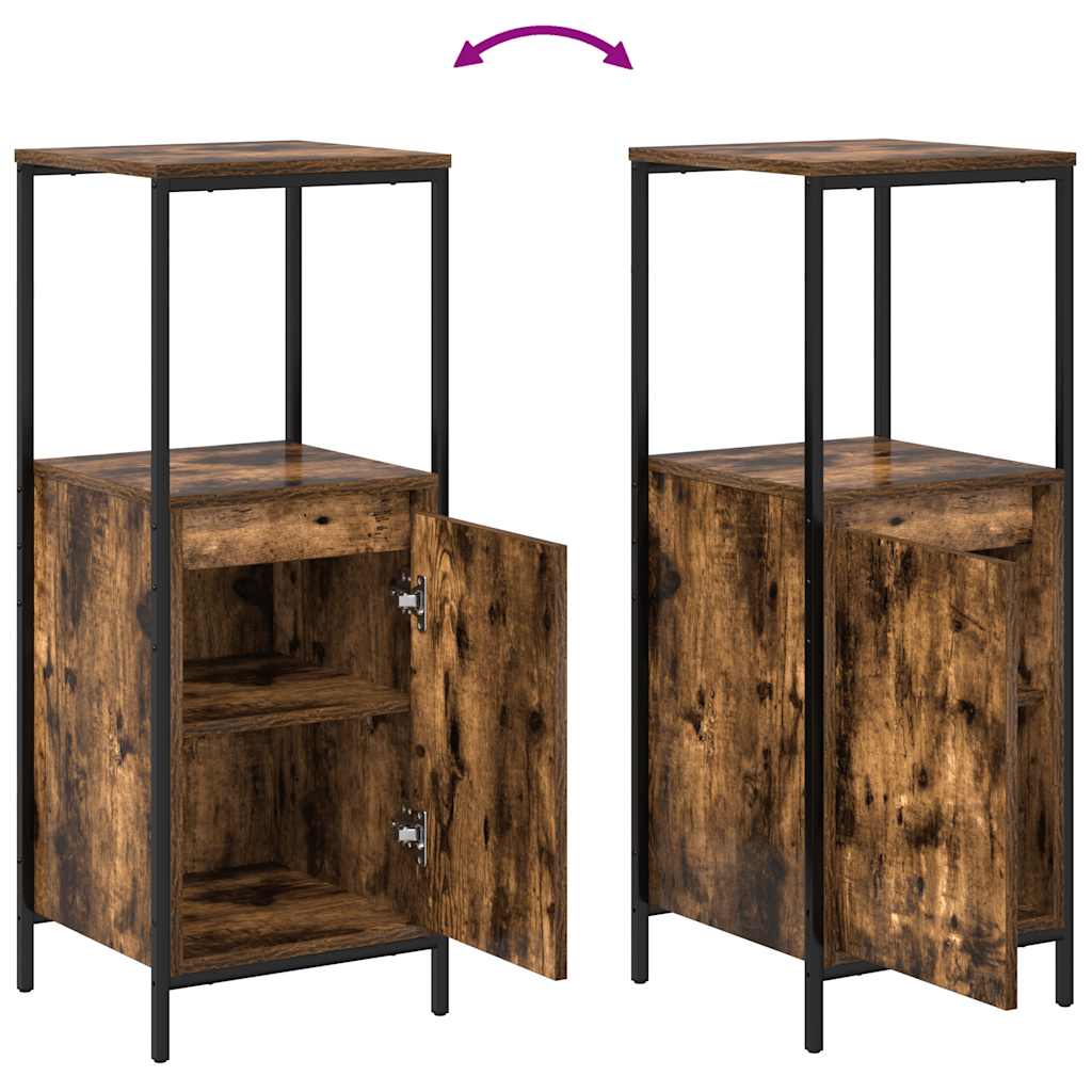 Mobile da Bagno con Ripiani Rovere Fumo 36x35x95 cm | homemem39