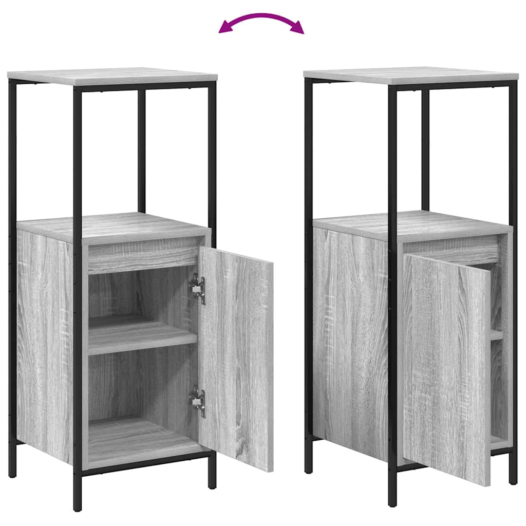 Mobile da Bagno con Ripiani Grigio Sonoma 36x35x95 cm | homemem39
