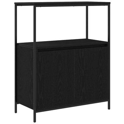 Mobile da Bagno con Ripiani Rovere Nero 76,5x35x95 cm | homemem39