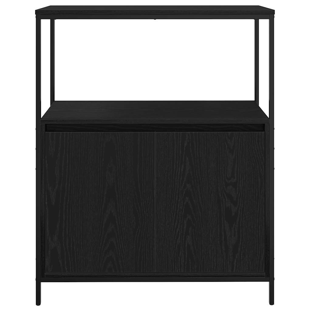 Mobile da Bagno con Ripiani Rovere Nero 76,5x35x95 cm | homemem39