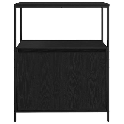 Mobile da Bagno con Ripiani Rovere Nero 76,5x35x95 cm | homemem39