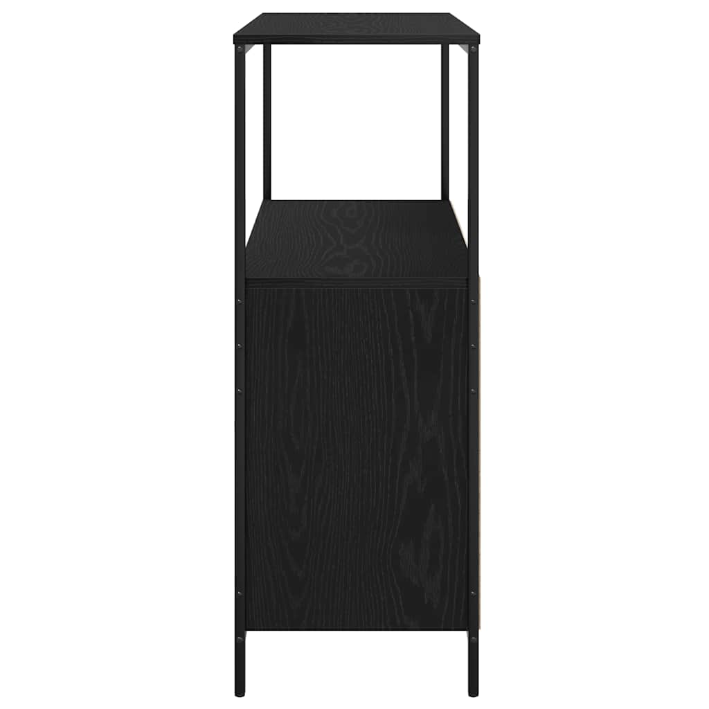 Mobile da Bagno con Ripiani Rovere Nero 76,5x35x95 cm | homemem39