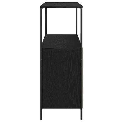 Mobile da Bagno con Ripiani Rovere Nero 76,5x35x95 cm | homemem39