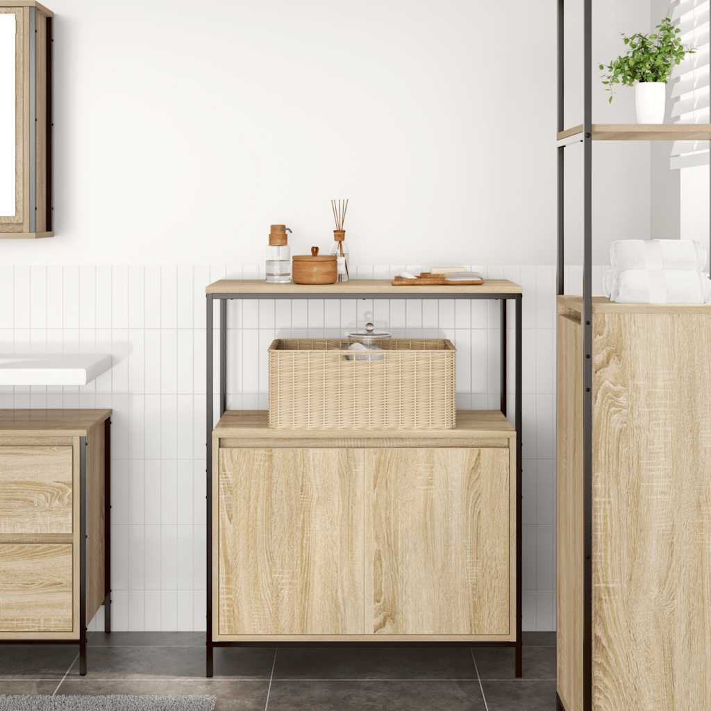 Mobile da Bagno con Ripiani Rovere Sonoma 76,5x35x95 cm | homemem39