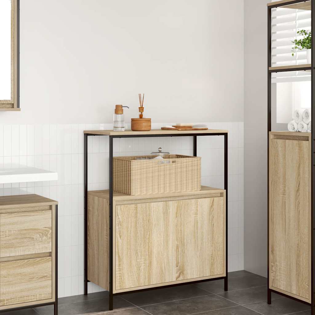 Mobile da Bagno con Ripiani Rovere Sonoma 76,5x35x95 cm | homemem39