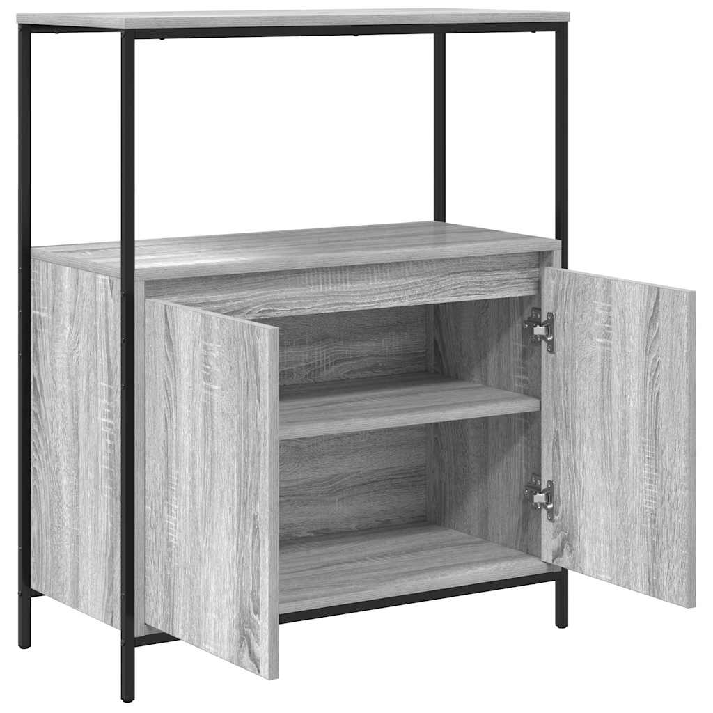 Mobile da Bagno con Ripiani Grigio Sonoma 76,5x35x95 cm | homemem39