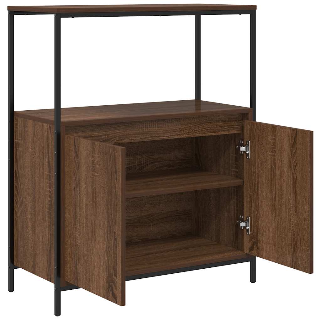 Mobile da Bagno con Ripiani Rovere Marrone 76,5x35x95 cm | homemem39