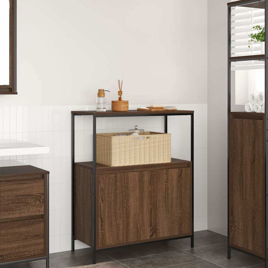 Mobile da Bagno con Ripiani Rovere Marrone 76,5x35x95 cm | homemem39