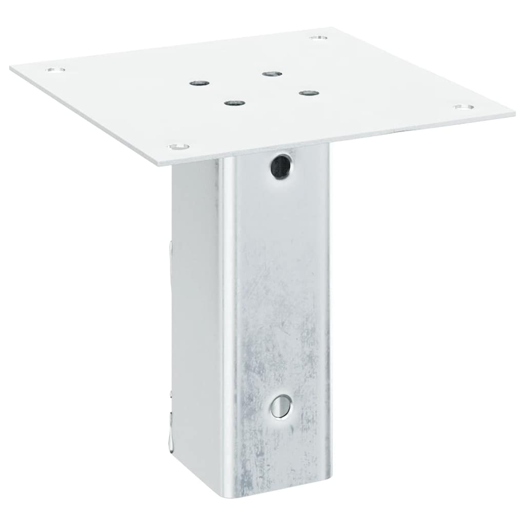 Basi per Pali Quadrate 12 pz Argento 46x46 mm Acciaio Zincato | homemem39