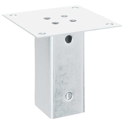 Basi per Pali Quadrate 12 pz Argento 71x71 mm Acciaio Zincato | homemem39