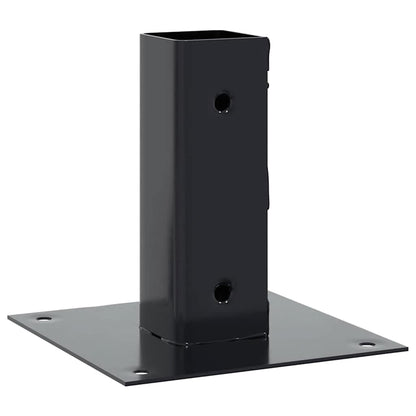 Basi per Pali Quadrati 4 pz 46x46 mm Acciaio Verniciato Polvere | homemem39
