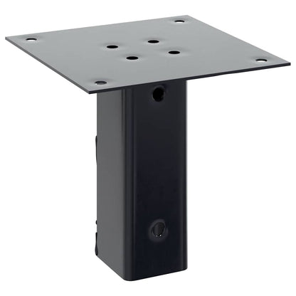 Basi per Pali Quadrati 4 pz 46x46 mm Acciaio Verniciato Polvere | homemem39