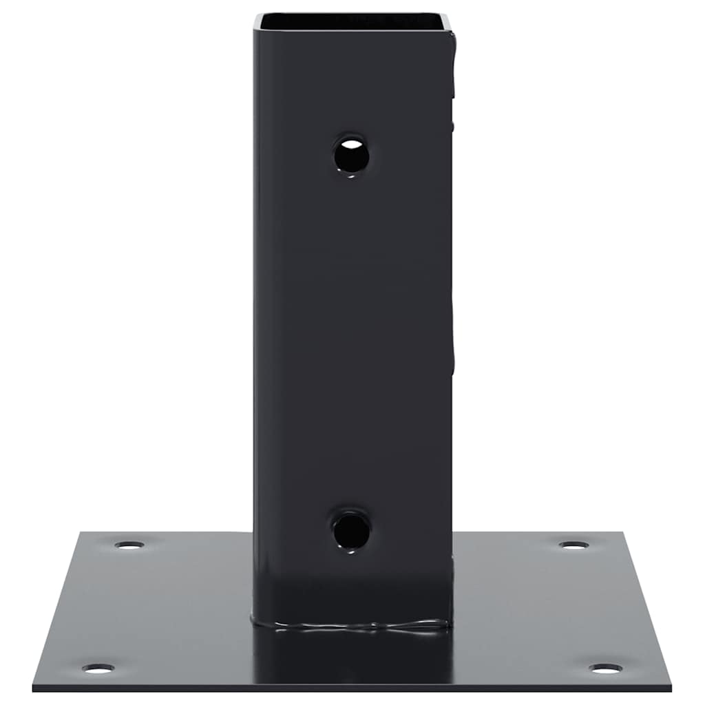 Basi per Pali Quadrati 4 pz 46x46 mm Acciaio Verniciato Polvere | homemem39