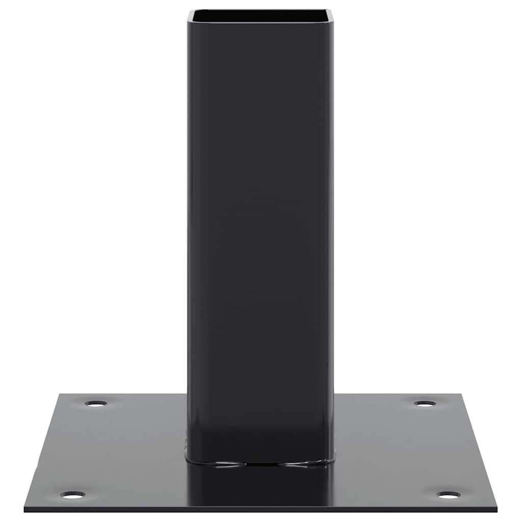 Basi per Pali Quadrati 4 pz 46x46 mm Acciaio Verniciato Polvere | homemem39