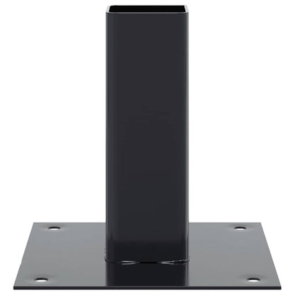 Basi per Pali Quadrati 4 pz 46x46 mm Acciaio Verniciato Polvere | homemem39
