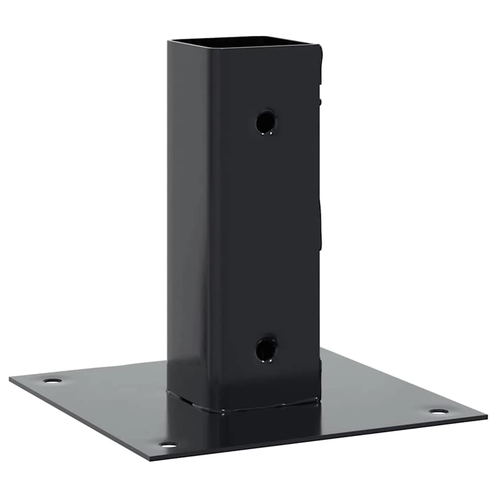 Basi per Pali Quadrati 12 pz 46x46mm Acciaio Verniciato Polvere | homemem39