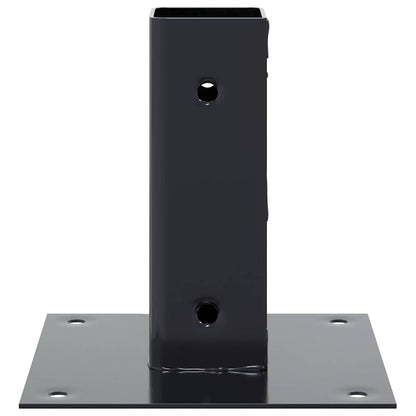 Basi per Pali Quadrati 12 pz 46x46mm Acciaio Verniciato Polvere