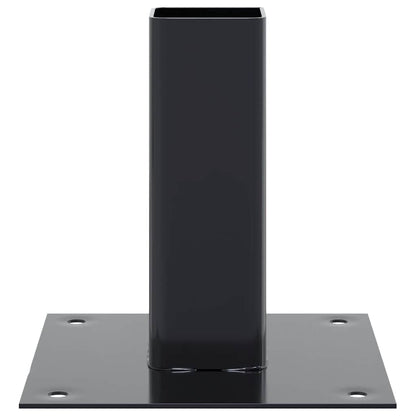 Basi per Pali Quadrati 12 pz 46x46mm Acciaio Verniciato Polvere