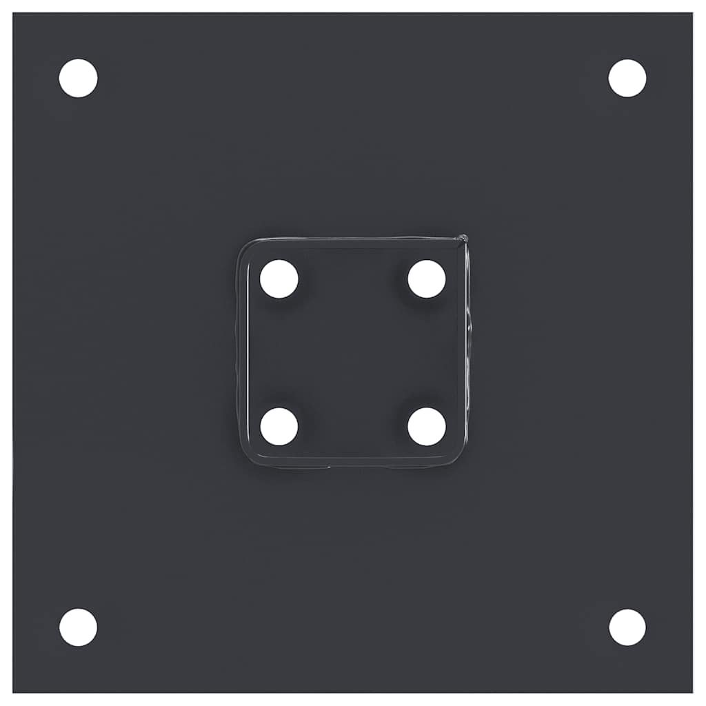 Basi per Pali Quadrati 12 pz 46x46mm Acciaio Verniciato Polvere