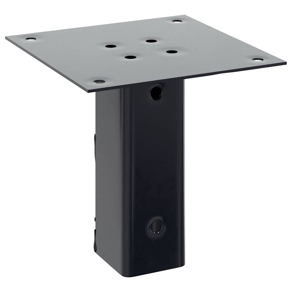 Basi per Pali Quadrati 4 pz 51x51 mm Acciaio Verniciato Polvere | homemem39